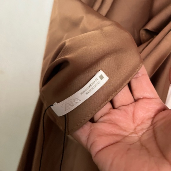 Zara One Shoulder Brown Dress - Picture 5 of 5